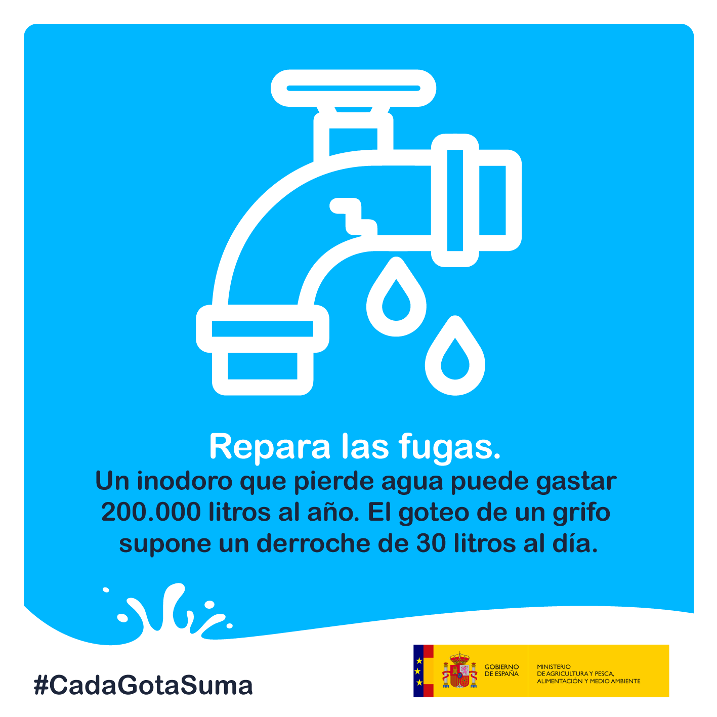 Repara las fugas.