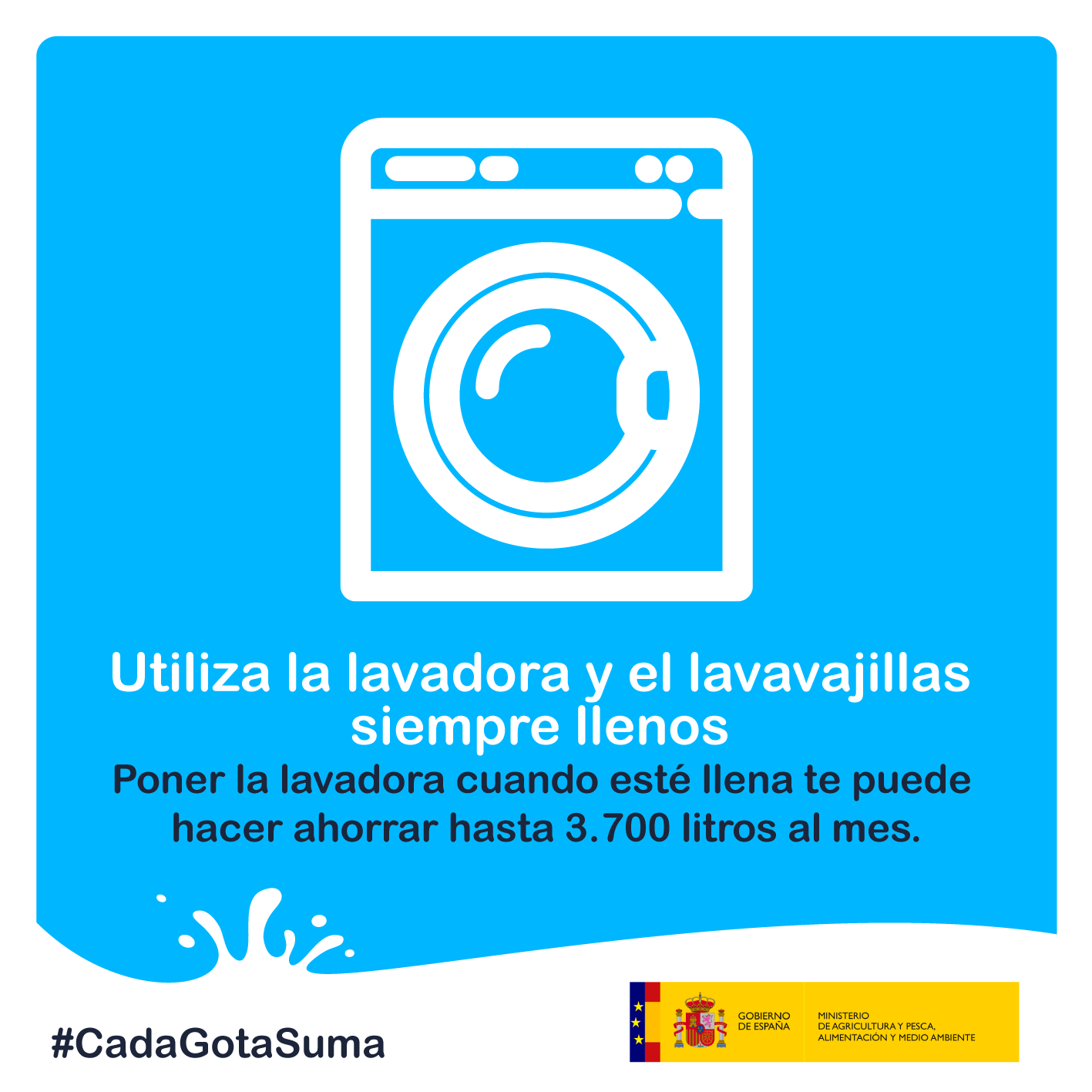 Utiliza la lavadora y el lavavajillas siempre llenos