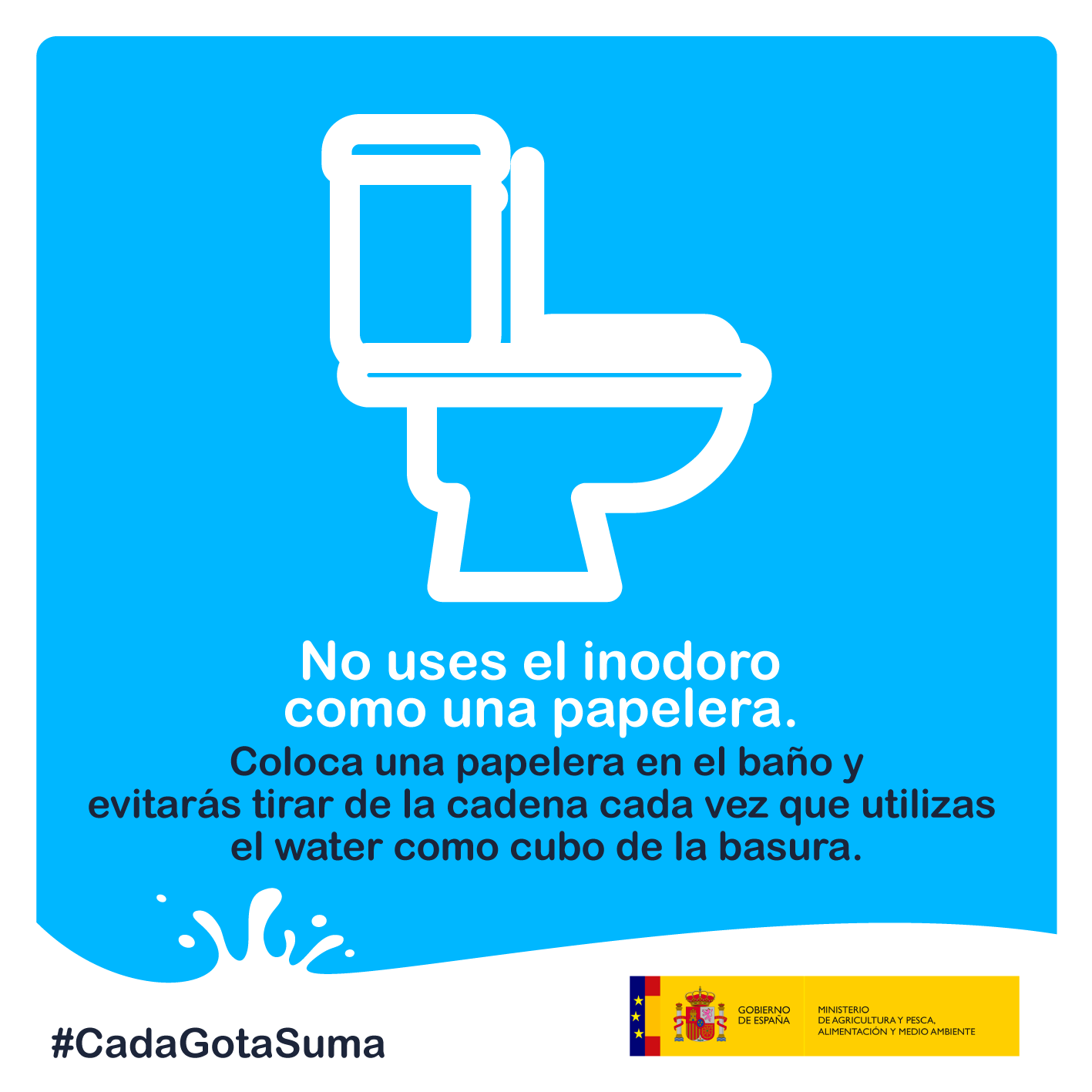 No uses el inhodoro como una papelera