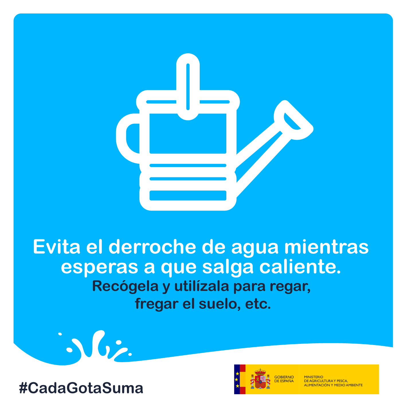 Evita el derroche de agua mientras esperas a que salga caliente.