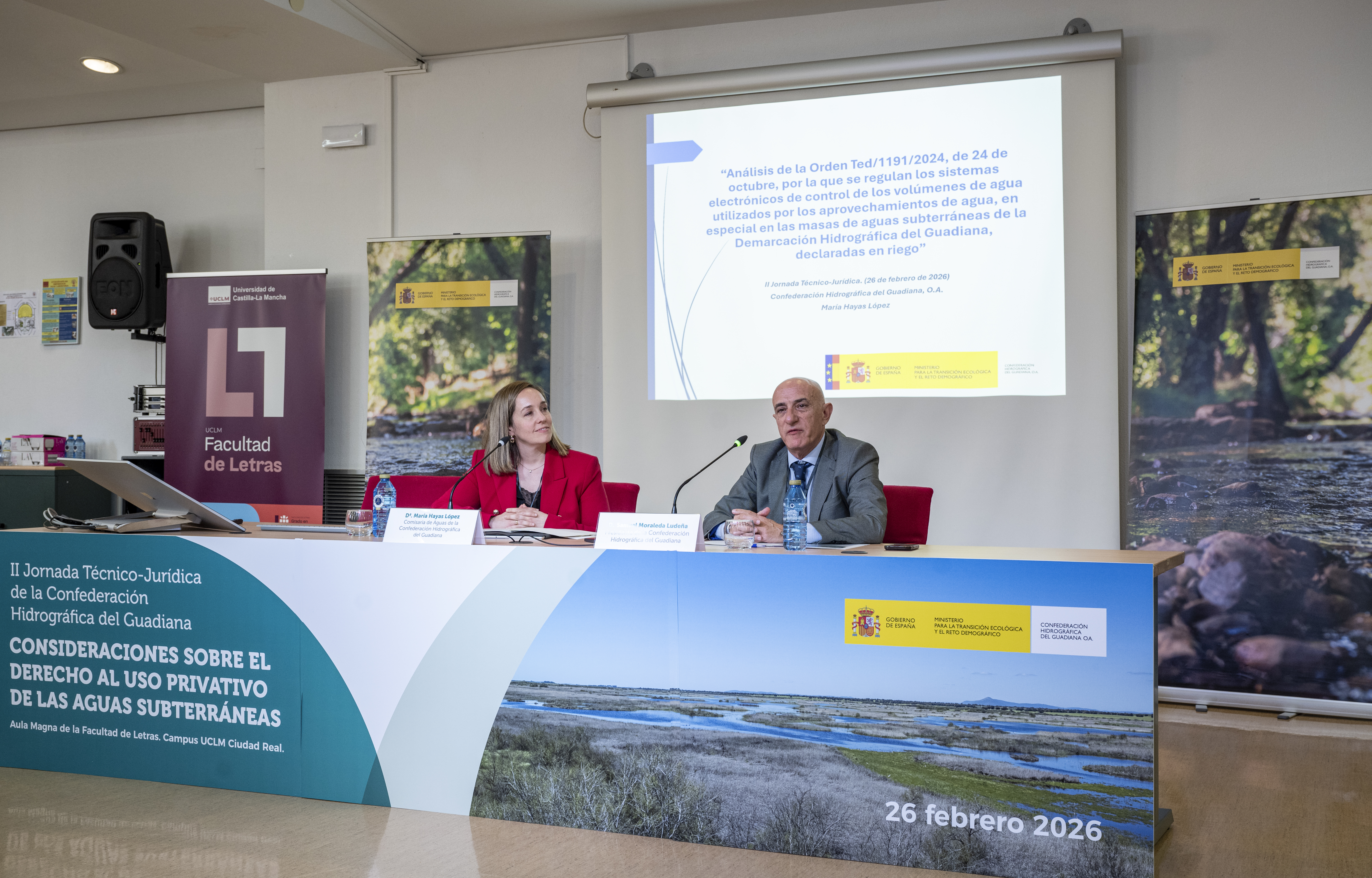 María Hayas y Samuel Moraleda, en la II Jornada Técnico-Jurídica. Febrero 2026