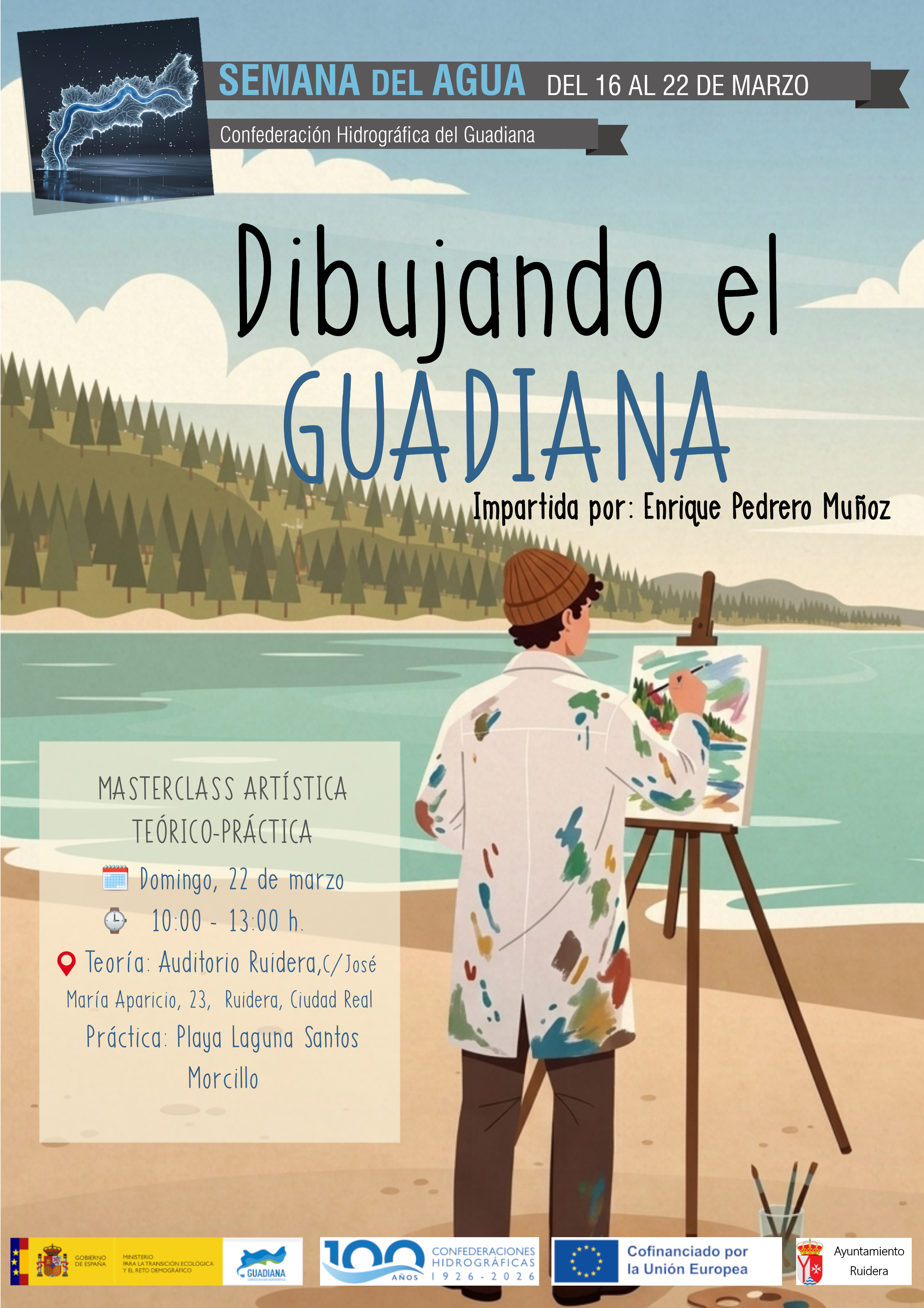Cartel masterclass artística en Ciudad Real