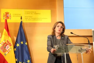 Teresa Ribera anuncia una inversión pública en  materia de agua de 7.000 millones de euros en los  próximos seis años
