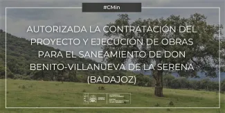 Contratación de obras para el saneamiento de Don Benito-Villanueva de la Serena (Badajoz)