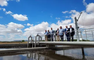 El presidente de la Confederación Hidrográfica del Guadiana asiste a la inauguración de la nueva depuradora de Villafranca de los Caballeros (Toledo)