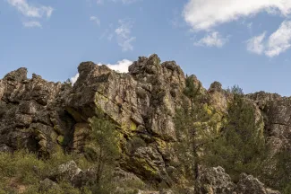 Zona geológica cerca del río Ruecas