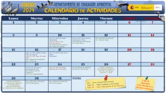 Calendario actividades Educación Ambiental enero 2024