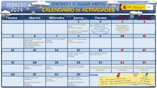 Calendario de actividades educación ambiental febrero2024
