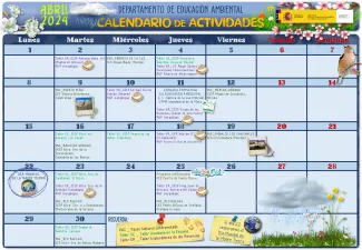Calendario actividades Educación Ambiental abril 2024