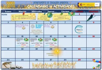 Calendario actividades Educación Ambiental junio 2024