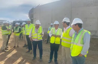 El delegado del Gobierno en Extremadura visita las obras de la EDAR Don Benito-Villanueva de la Serena