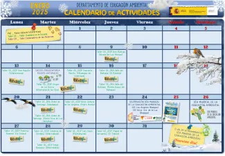 Calendario actividades Educación Ambiental Enero 2025
