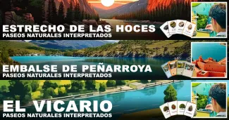 Cartel de los Paseos Naturales Interpretados por la cuenca alta del Guadiana