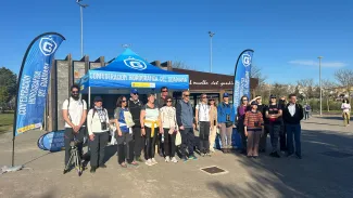 Paseo guiado 'El viaje del agua', celebrado esta tarde en Badajoz.