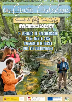 Cartel de la primera jornada de muestreos del proyecto de voluntariado 'conCiencia Ciudadana'.