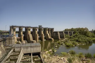 Imagen de archivo de la presa de Montijo.