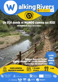 Cartel de la actividad de la CHG en el 'Walking Rivers' 2025