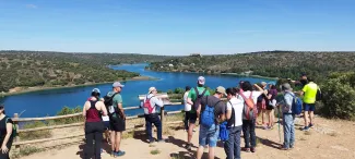 Una de las paradas de la ruta por las Lagunas de Ruidera.