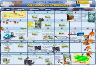Calendario de actividades de Educación Ambiental en octubre de 2025