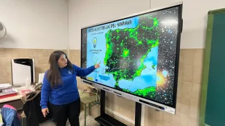 Uno de los talleres realizados sobre la fauna nocturna del Guadiana.