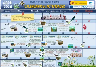 Calendario de actividades de Educación Ambiental en abril de 2026