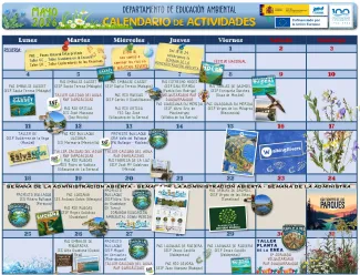 Calendario de actividades del programa de Educación Ambiental - Mayo 2026