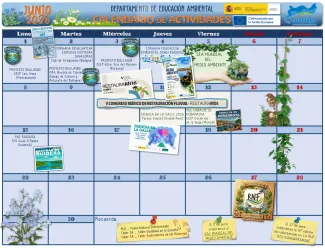 Calendario de actividades del programa de Educación Ambiental - Junio 2026