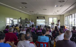 Charla sobre las obras en el Azud de La Granadilla