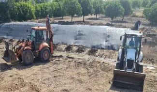Trabajos en el arroyo Albarregas